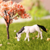 2 PCS Moss Micro-landscape Decoration Decorations Pony Mini Statue(White)