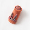 Autumn and Winter Terry Thick Three-dimensional Rabbit Anti-skid Cotton Socks Baby Floor Socks, Size:S(Orange)