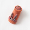 Autumn and Winter Terry Thick Three-dimensional Rabbit Anti-skid Cotton Socks Baby Floor Socks, Size:S(Orange)