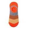 Cotton Stripe Shallow Mouth Invisible Girl Sailboat Socks(Orange)
