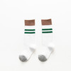 Fashion Trend Color Matching Horizontal Stripe Cotton High Knee Stocks for Boys And Girls, Size:S(White)