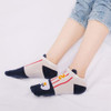 Cute Cartoon Cotton Socks Three-Dimensional Small Ear Shallow Mouth Female Boat Socks(Navy Blue)