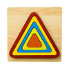 DIY Creative 3D Wooden Puzzle Geometry Shape Puzzle Children Educational Toys(Triangle)