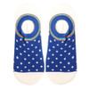 Couple Cotton Personality Invisible Boat Socks Sports Trendy Unisex Socks(Navy Blue Dot)