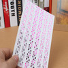 3 PCS Hot Stamping Corner Stickers(Rose Red)