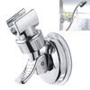 Shower Head Handset Holder Chrome Bathroom Wall Mount Adjustable Suction Bracket(Fully Plated)