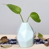 Home Garden Rhombus Pattern Mini Ceramic Vase Wedding Garden Plant Decoration(Blue)