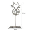 4 PCS Cartoon Cat Business Card Holder Metal Photo Clip Creative Desktop Note Clip(Silver)