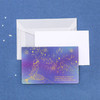 3 PCS Sulfuric Acid Paper Bronzing Folding Greeting Card Holiday Birthday Postcard Beautiful Envelope Set(Astrology)