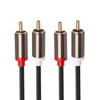 3660B 2 x RCA to 2 x RCA Gold-plated Audio Cable, Cable Length:1m(Black)