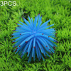 3 PCS Aquarium Articles Decoration TPR Simulation Sea Urchin Ball Coral with Point, Size: S, Diameter: 7cm(Blue)