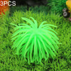 3 PCS Aquarium Articles Decoration TPR Simulation Sea Urchin Ball Coral, Size: S, Diameter: 7cm(Green)