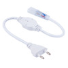 EU Plug 2 Pin Casing LED Strip Connector AC Power Supply Adapter Cable(White)