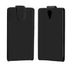 Vertical Flip Solid Color Leather Case for HTC Desire 620(Black)