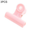 3 PCS Multifunctional Color Binder Clips Files Documents Clips Stationery Binding Supplies(Pink)
