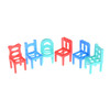 18 PCS / Set Balance Geometric Small Chair Toy Accessories Children Pretand Play House Dining Chair