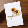 2 PCS Blessing Card Dry Flower Creative Universal Greeting Card(White)