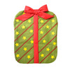 Christmas Decoration Bownot Gift Bag Chair Cover Christmas Day Restaurant Home Cartoon Chair Back Cover(Green Printed Five-star Bow)