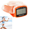 3D Heart Style Crystal Cover Digital Pedometer, Step Counter / Distance Travelled / Calorie Calculator(Orange)