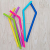 20 PCS Food Grade Silicone Straws Cartoon Colorful Drink Tools with 1 Brush, Slim Bend Pipe, Length: 25cm, Outer Diameter: 7.8mm, Inner Diameter: 5mm, Random Color Delivery