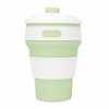 350ml Folding Portable Silicone Coffee Cup Multi-function Travel Cup (Green)