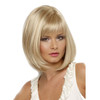 Short Straight Hair Bob Haircut Wig Chemical Fiber Hair Headgear for Women(Champagne Gold)