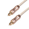 QHG02 SPDIF Toslink Gold-plated Fiber Braided Optic Audio Cable, Length: 1m