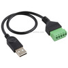 USB Male to 5 Pin Pluggable Terminals Solder-free USB Connector Solderless Connection Adapter Cable, Length: 30cm