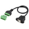 USB Type-B Female Plug to 5 Pin Pluggable Terminals Solder-free USB Connector Solderless Connection Adapter Cable, Length: 30cm