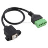 USB Type-B Female Plug to 5 Pin Pluggable Terminals Solder-free USB Connector Solderless Connection Adapter Cable, Length: 30cm