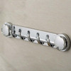 Suction Cup Hook Bathroom Towel Hook Multifunctional Row Hook(Chrome)