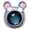 Hand-knitted Wool Camera Lens Animal Decoration Ring Baby Photo Guide Props(Mouse)