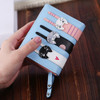 Cartoon Cat Cute Lady Wallet Card Pocket Coin Purse(Sky Blue)