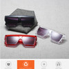 Women Oversized Square Frame Sunglasses Gradient Shades Sun Glasses(C2)