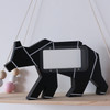 Nordic Home Decoration Wooden Polar Bear Pattern Money Boxes(Black)