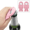 2 PCS Creative Beer Bottle Opener Silicone Astronaut Shape Screwdriver(Pink)