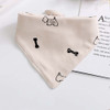 4 PCS Kitten Dog Triangle Saliva Towel Scarf Spring and Summer Pet Accessories(Retro Bones)