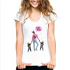 2 PCS Fashion Printing Casual Soft Short Sleeve T-shirt, Size:XL(TK00A-21)