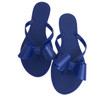 Solid Color Sandals Beach Flip-flops, Size:37(Blue)