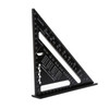 7 Inch Aluminum Profile Black Oxide 90 Degree 45 Degree Triangle Square Ruler(7 Inch Imperial)