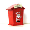 2 PCS Christmas Creative Wooden Cartoon Piggy Bank Decoration Ornaments(Red Santa )