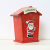 2 PCS Christmas Creative Wooden Cartoon Piggy Bank Decoration Ornaments(Red Santa )