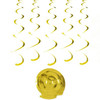 5 PCS 70cm PVC Spiral Ornaments Christmas Kindergarten Classroom Birthday Party Scene Layout Hanging Sequin Ornaments(Gold)