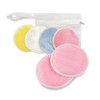 8 PCS Three Layer Washable Cycle Using Bamboo Wool Makeup Remover Puff，Random Color Delivery