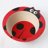 Cute Cartoon Children Environmental Protection Bamboo Fiber Tableware Baby Complementary Food Bowl(Beetle)