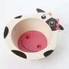 Cute Cartoon Children Environmental Protection Bamboo Fiber Tableware Baby Complementary Food Bowl(Cow)