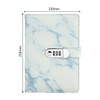 A5 Marble Texture Retro Password Lock Notebook Multifunctional Student Handbook Notepad(Blue)