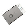 Metal Portable Push Card Case Ultra-thin Frosted Light Business Card Packing Box(Gray)