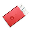 Metal Portable Push Card Case Ultra-thin Frosted Light Business Card Packing Box(Red)