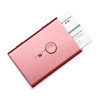 Metal Portable Push Card Case Ultra-thin Frosted Light Business Card Packing Box(Rose Gold)
